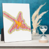 Nazca Lines Hummingbird mit zerknittertem Papieref Fotoplatte (Seite)