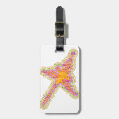 Nazca Lines Hummingbird mit zerknittertem Papieref Gepäckanhänger (Vorderseite vertikal)