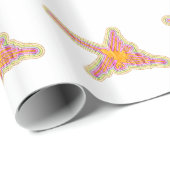 Nazca Lines Hummingbird mit zerknittertem Papieref Geschenkpapier (Rolleneckpunkt)