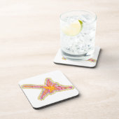 Nazca Lines Hummingbird mit zerknittertem Papieref Getränkeuntersetzer (Rechte Seite)