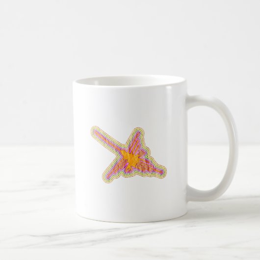 Nazca Lines Hummingbird mit zerknittertem Papieref Kaffeetasse (Rechts)