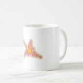 Nazca Lines Hummingbird mit zerknittertem Papieref Kaffeetasse (VorderseiteRechts)