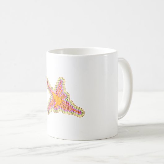 Nazca Lines Hummingbird mit zerknittertem Papieref Kaffeetasse (VorderseiteRechts)