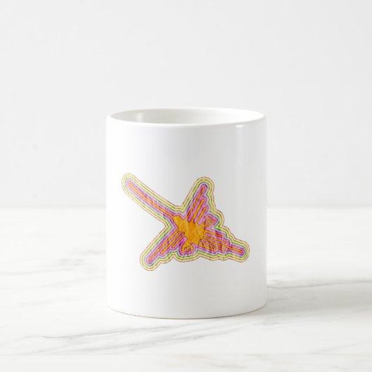 Nazca Lines Hummingbird mit zerknittertem Papieref Kaffeetasse (Mittel)