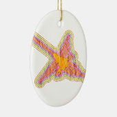 Nazca Lines Hummingbird mit zerknittertem Papieref Keramikornament (Rechts)
