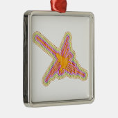 Nazca Lines Hummingbird mit zerknittertem Papieref Ornament Aus Metall (Rechts)