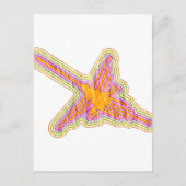Nazca Lines Hummingbird mit zerknittertem Papieref Postkarte (Vorderseite)