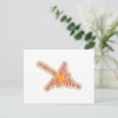 Nazca Lines Hummingbird mit zerknittertem Papieref Postkarte (Stehend Vorderseite)
