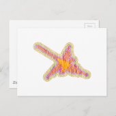 Nazca Lines Hummingbird mit zerknittertem Papieref Postkarte (Vorne/Hinten)