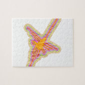Nazca Lines Hummingbird mit zerknittertem Papieref Puzzle (Horizontal)