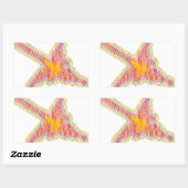 Nazca Lines Hummingbird mit zerknittertem Papieref Rechteckiger Aufkleber (Blatt)