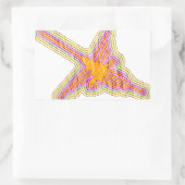 Nazca Lines Hummingbird mit zerknittertem Papieref Rechteckiger Aufkleber (Tasche)