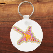 Nazca Lines Hummingbird mit zerknittertem Papieref Schlüsselanhänger (Vorderseite)