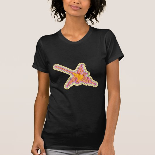 Nazca Lines Hummingbird mit zerknittertem Papieref T-Shirt (Vorderseite)