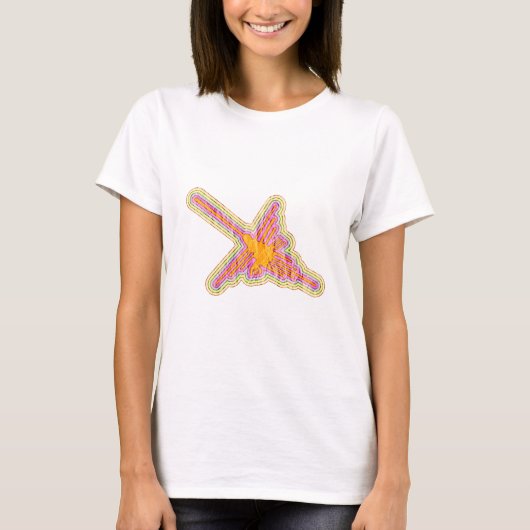 Nazca Lines Hummingbird mit zerknittertem Papieref T-Shirt (Vorderseite)