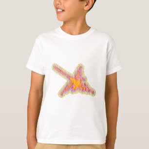 Nazca Lines Hummingbird mit zerknittertem Papieref T-Shirt