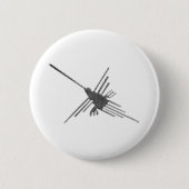 Nazca Lines Hummingbird Newsprint Button (Vorderseite)