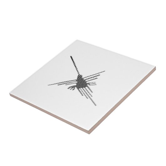 Nazca Lines Hummingbird Newsprint Fliese (Seite)