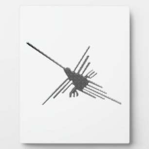 Nazca Lines Hummingbird Newsprint Fotoplatte