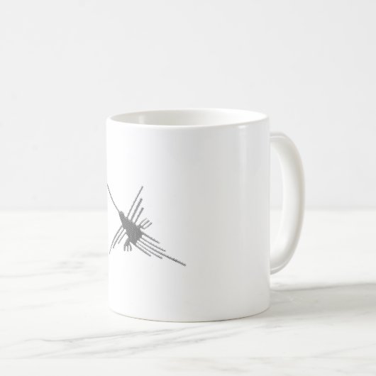 Nazca Lines Hummingbird Newsprint Kaffeetasse (VorderseiteRechts)