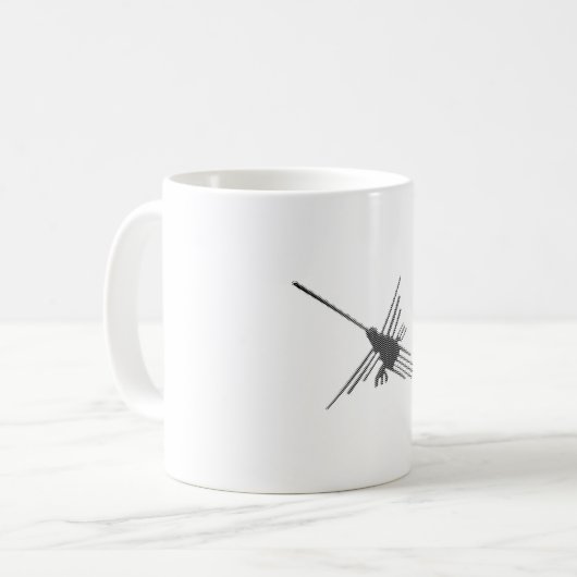 Nazca Lines Hummingbird Newsprint Kaffeetasse (Vorderseite Links)