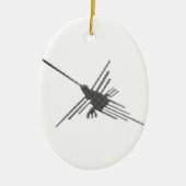Nazca Lines Hummingbird Newsprint Keramik Ornament (Vorne)