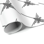 Nazca Lines Hummingbird Old Paper Style Geschenkpapier (Rolleneckpunkt)