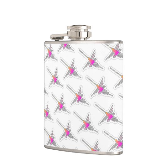 Nazca Lines Hummingbird Pattern Flachmann (Links)