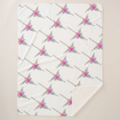 Nazca Lines Hummingbird Pattern Sherpadecke (Vorderseite)