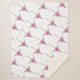 Nazca Lines Hummingbird Pattern Sherpadecke