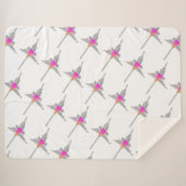 Nazca Lines Hummingbird Pattern Sherpadecke (Vorderseite (Horizontal))