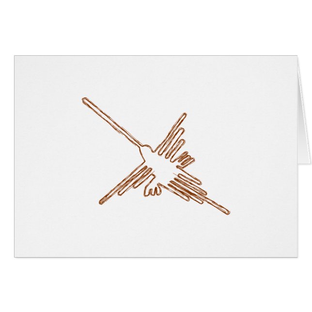 Nazca Lines Hummingbird Sketch (Vorderseite (Horizontal))