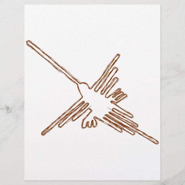 Nazca Lines Hummingbird Sketch (Vorderseite)
