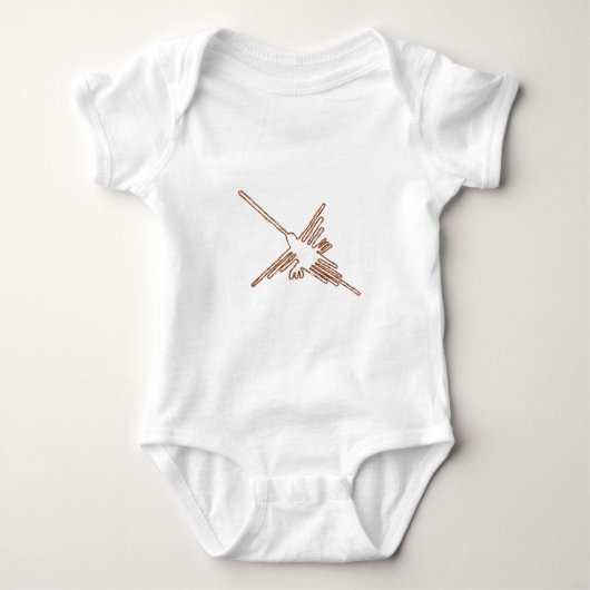 Nazca Lines Hummingbird Sketch Baby Strampler (Vorderseite)
