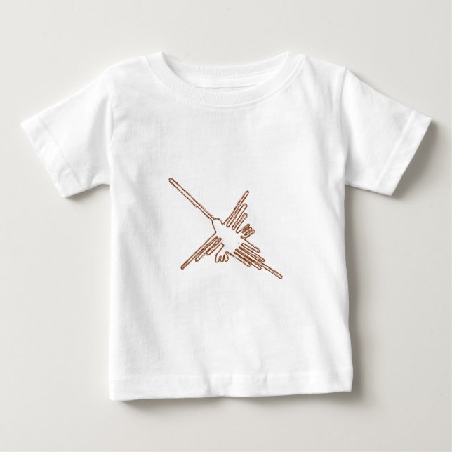 Nazca Lines Hummingbird Sketch Baby T-shirt (Vorderseite)