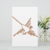 Nazca Lines Hummingbird Sketch Briefpapier (Stehend Vorderseite)
