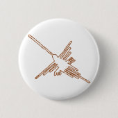 Nazca Lines Hummingbird Sketch Button (Vorderseite)