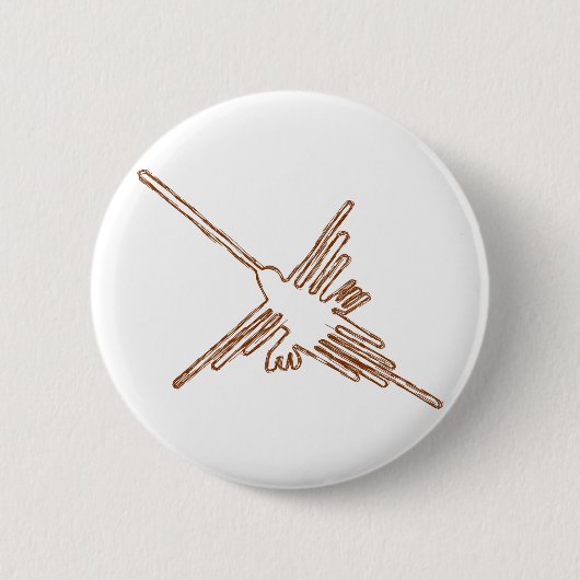 Nazca Lines Hummingbird Sketch Button (Vorderseite)