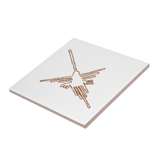 Nazca Lines Hummingbird Sketch Fliese (Seite)
