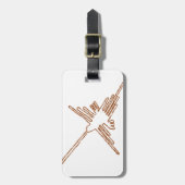 Nazca Lines Hummingbird Sketch Gepäckanhänger (Vorderseite vertikal)