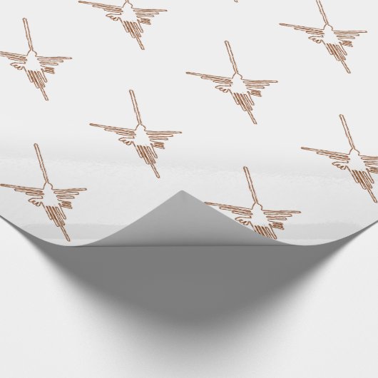 Nazca Lines Hummingbird Sketch Geschenkpapier (Ecke)