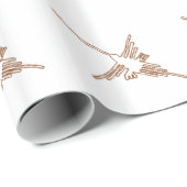 Nazca Lines Hummingbird Sketch Geschenkpapier (Rolleneckpunkt)