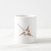 Nazca Lines Hummingbird Sketch Kaffeetasse (Mittel)
