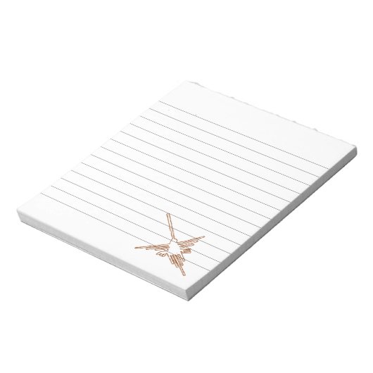 Nazca Lines Hummingbird Sketch Lined Notizblock (Rotiert)