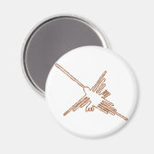 Nazca Lines Hummingbird Sketch Magnet (Vorderseite/Rückseite)