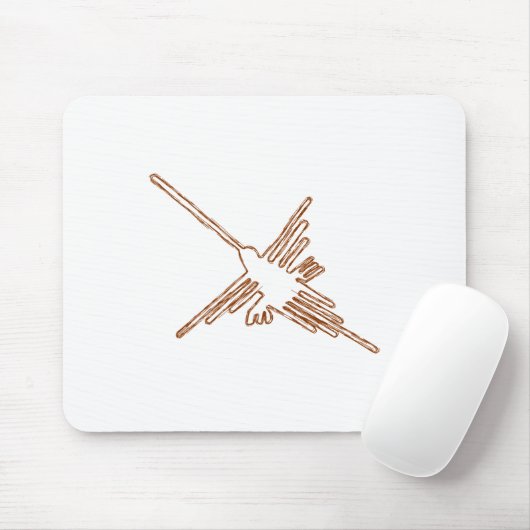 Nazca Lines Hummingbird Sketch Mousepad (Mit Mouse)