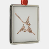 Nazca Lines Hummingbird Sketch Ornament Aus Metall (Rechts)