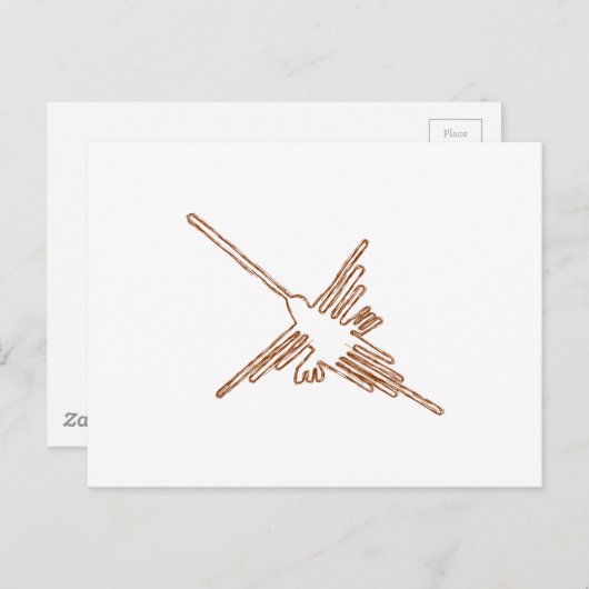 Nazca Lines Hummingbird Sketch Postkarte (Vorne/Hinten)