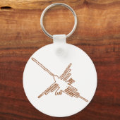 Nazca Lines Hummingbird Sketch Schlüsselanhänger (Vorderseite)