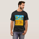 Nazca-Linien Peru Geoglyphen Retro T-Shirt (Vorne ganz)